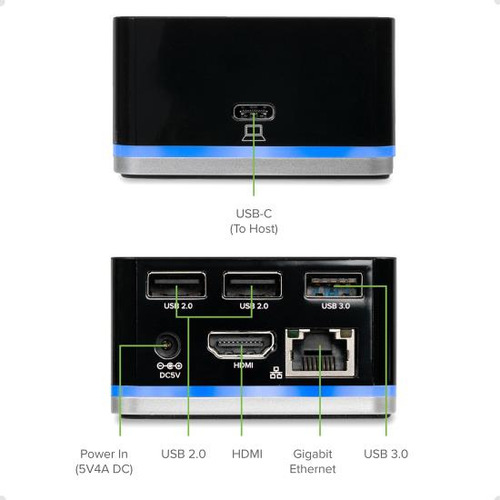 Estación De Acoplamiento Usb C Enchufable (hdmi, Ethernet, 3