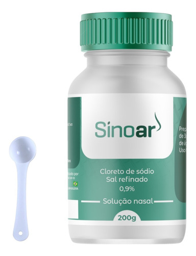 Sal Puro Cloreto De Sódio Limpeza Nasal Pote 200g 66 Doses