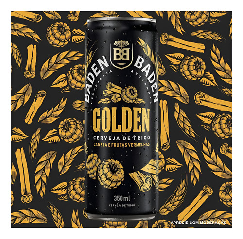 Cerveja De Trigo Baden - Golden Ale - 24 Latas Com 350ml