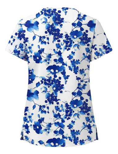 Camiseta Para Mujer, Manga Corta, Cuello En V, Uniforme Con