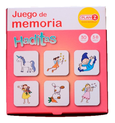 Imagen 1 de 8 de Juego Memoria Hadas Caja Carton Didactico Infantil Niño