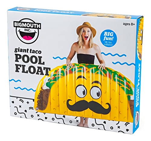 Bigmouth Inc Giant Pool Flotante, Divertido Inflable Vinyl S
