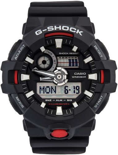 Relogio Casio G-shock Preto Elite Ga-700-1a Na Caixa