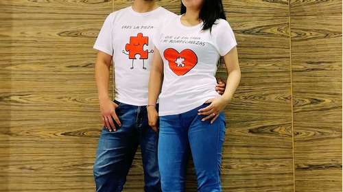 Playeras Para Pareja. Playeras Con Diseños Para Enamorados