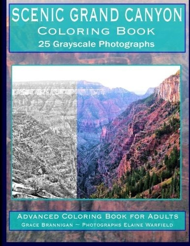 Scenic Grand Canyon Coloring Book 25 Grayscale Photographs T