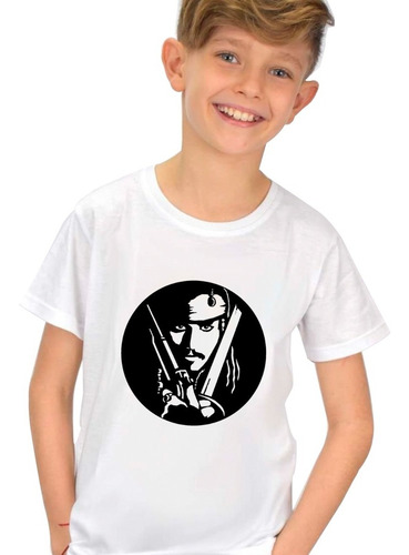 Imagen 4 de 6 de Remera Jack Sparrow Johnny Depp Cine Hombre Mujer Niños