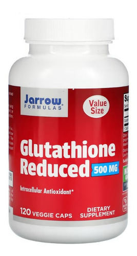 Jarrow Glutatión Reducido Calidad Premum, 500 Mg, 120 Cápsulas Vegetales, Ayuda A Reforzar La Regeneración De Los Niveles De Vitaminas C Y E En El Cuerpo A Su Forma Antioxidante Reducida