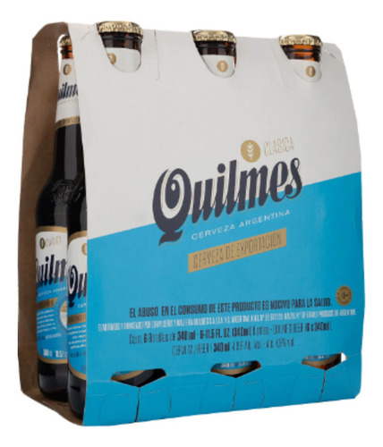 Cerveja Quilmes Pilsen Loira Kit 24x340ml Longneck
