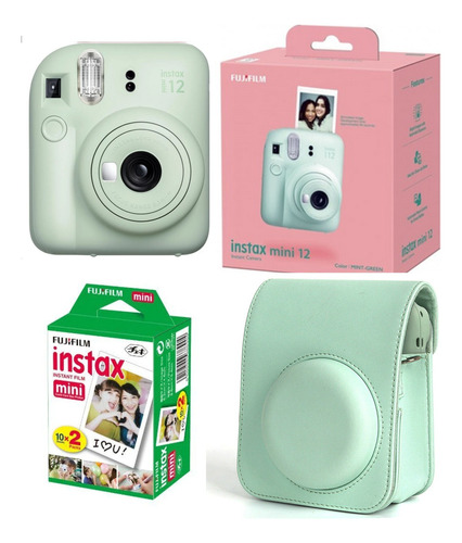 Camara 2023 Fujifilm Instax Mimi 12 Mint Green Verde Funda F
