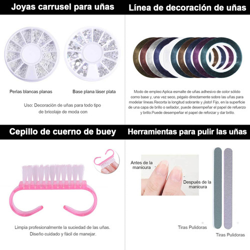 268w Profesional Uv Uñas Lámpara Secador Set