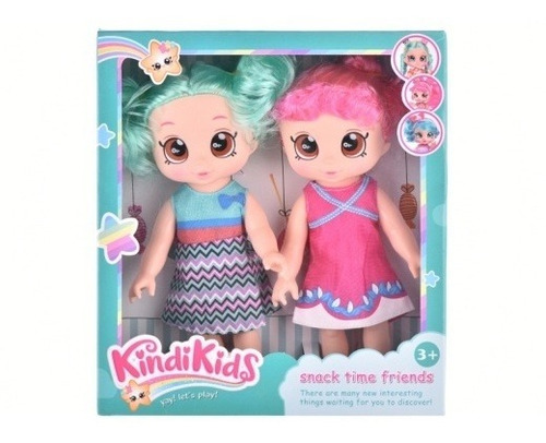 Imagen 3 de 4 de Muñecas X 2 - Super Coloridas 20 Cm- Kintikids