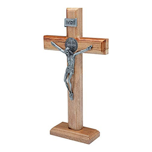 Cruz De Madera Pared Y Mesa (10 Pulgadas, Ónice)