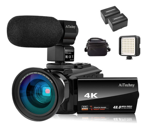 Videocámara 4k Digital Aitechny Vlogging Wifi 48mp 16x Zoom