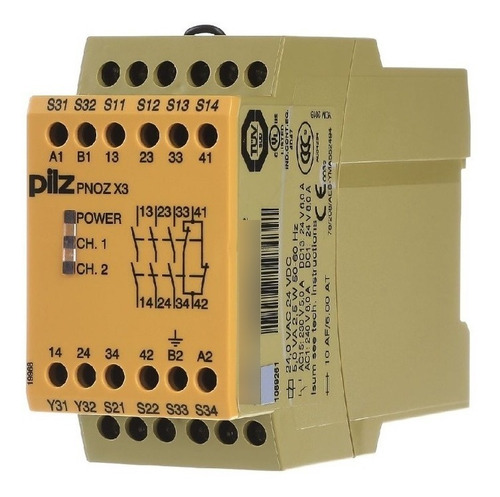 Relé De Seguridad Pnoz X3 24v 3n/o 1n/c 1so Pilz 774310 