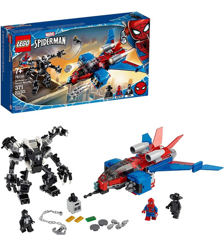 Marvel Spiderman Spiderjet Vs Venom Mech  Regalo De Sup...