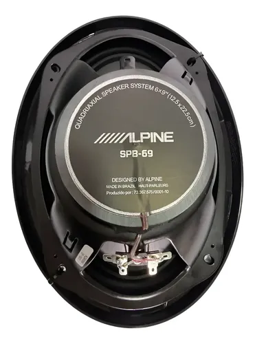 Alto Falante Alpine Spb69 6x9'' Triaxial 200w Rms Quadraxial Preto