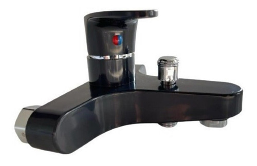 Imagen 2 de 7 de Griferia Ducha Ext Monocomando Con Transferencia Negra Abs
