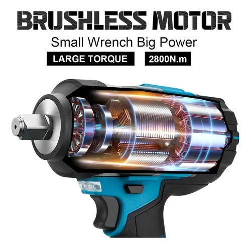 Chave Impacto Compacta 2800 N.m Torque 1/2 18v, 02 Baterias