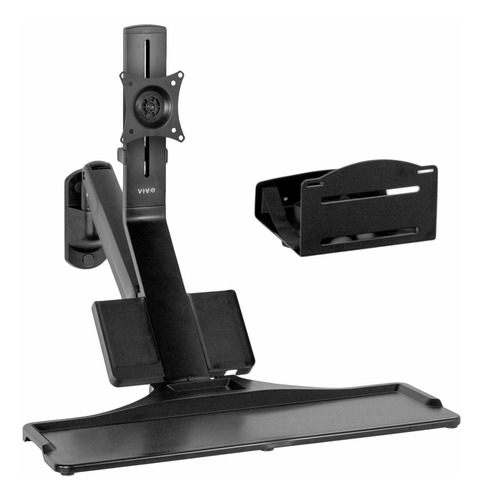 Imagen 1 de 4 de Premium Soporte Pared Para Monitor Teclado Cpu Pie Stand