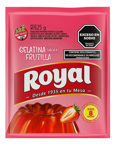 Gelatina Royal Sabor Frutilla 25gr
