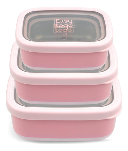Easy Togo Paquete De 3 Recipientes Para Alimentos, Recipient
