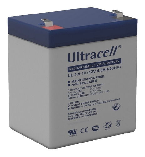 Bateria De Gel Ultracell 4,5ah 12v 1 Año De Gtía Ph Ventas