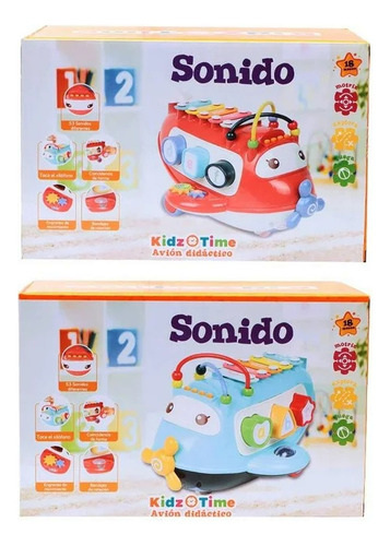 Juguete De Bebe Avion Didactico Sonido Con Xilofono