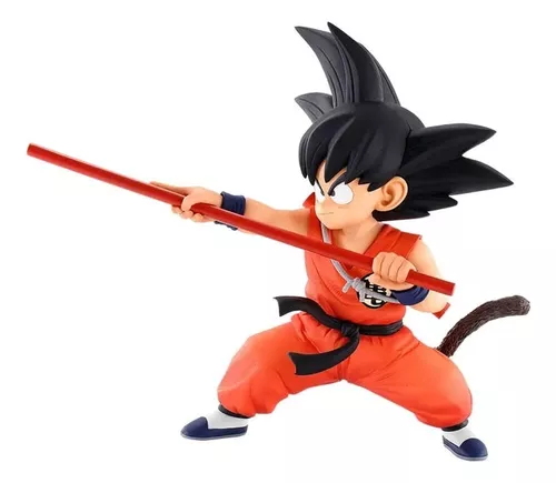 Estátua Goku Criança Com Bastão Dragon Ball Figure coleção