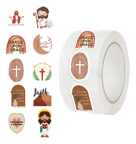 Pegatinas De La Fe De Jesús Rollo De Calcomanía Cristiana 50