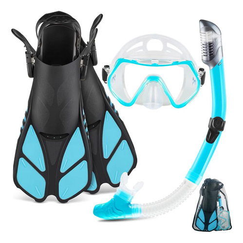 ~? Zeeporte Mask Fin Snorkel Set, Equipo De Snorkel De Tamañ