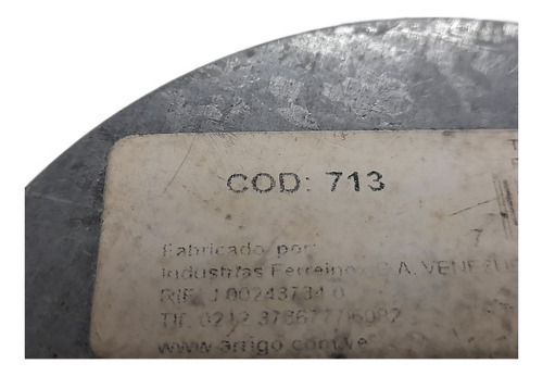 Tapa Ciega Redonda 4 Pulgada Metal Galvanizada