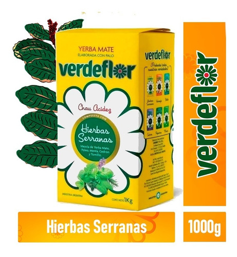 Yerba Mate Verde Flor Hierbas Serranas 1 Kilo | Cuotas sin interés Yerba Mate Verde Flor Hierbas Serranas 1 Kilo | Cuotas sin interés