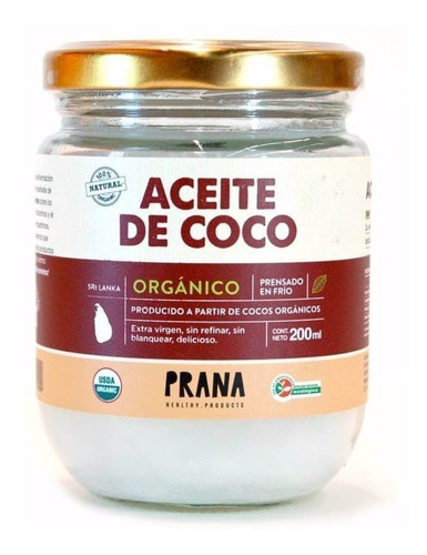Aceite De Coco Orgánico, Comestible, Cabello Y Piel 200 Ml