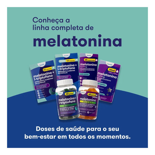 Melatonina Bwell Gummy 60 Gommys Zero Lactose Zero Açucar