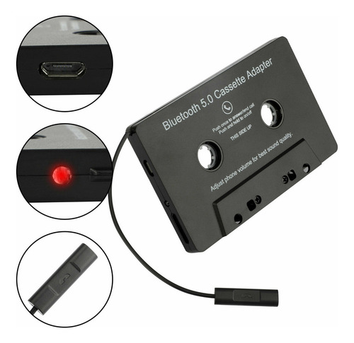 Tf Adaptador De Cassette Bluetooth A Auxiliar Con Batería