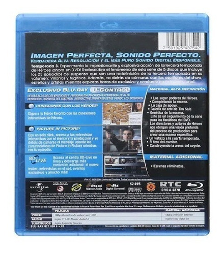 Héroes Temporada 3 | Blu Ray Serie