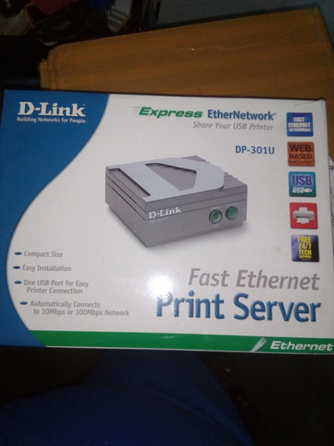 Imagen 1 de 6 de Dlink Dp-301u Print Server 1 10/100 + 1 Usb