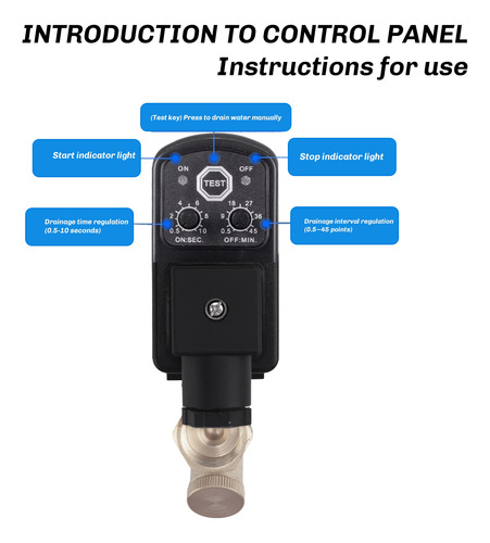 Compresor De Aire Ac 220 V 1/2 Pulgada Con Temporizador Elec