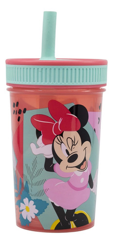 Vaso Con Pajita Leak Proof 420 Ml Minnie Mouse Disney