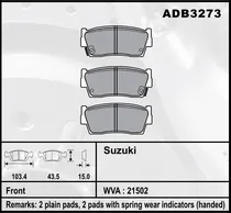 Comprar Juego Pastillas Freno Suzuki Vitara 4x4 Akebono Comline