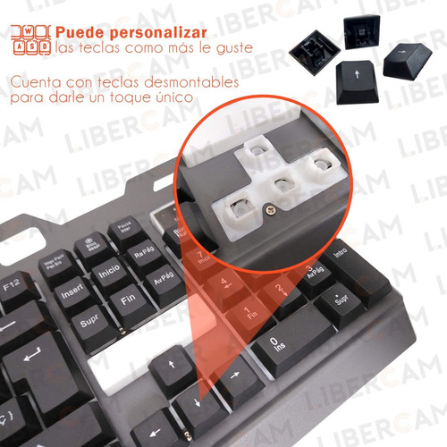 Combo Kit Gamer Teclado Y Mouse Retroiluminado Led Usb Pc