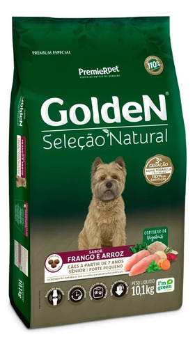 Golden Seleção Natural Sênior Idoso 10kg Sabor Frango Cães