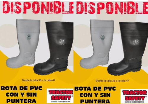 Bota De Goma De Pvc Sin Punta De Acero Caña Larga Mayorista