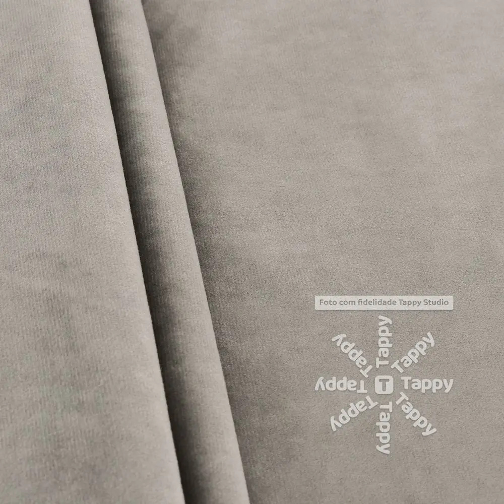 Tecido Suede Super Veludo Para Sofás - Cores 1x1,45mt Cor Cinza Taupe