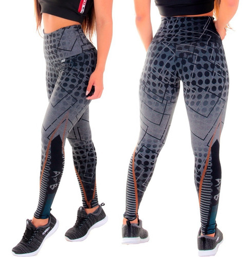 Imagem 2 de 4 de Kit 3 Leggings Diversas Suplex Grosso Academia