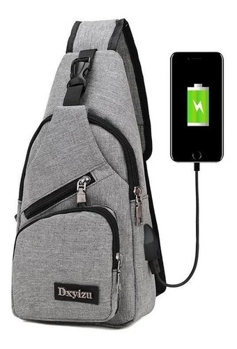 Mochila Cruzada Cangurera Pechera Mariconera Usb Antirrobo