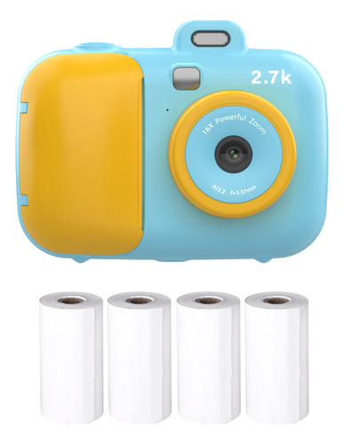 Câmera Digital Infantil Portátil Com Impressão Instantânea D