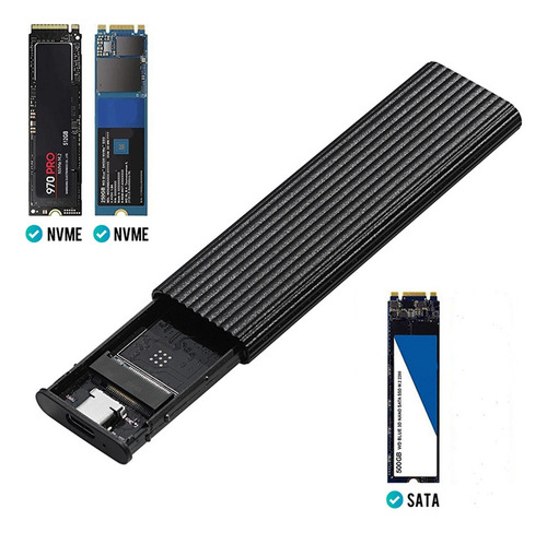 Carcasa M2 Ssd Carcasa Nvme Adaptador Ssd M.2 A Usb Para Nvm
