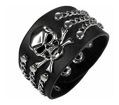 Ra, Brazalete Para M Brazalete De Calavera Goth Punk Para Ho