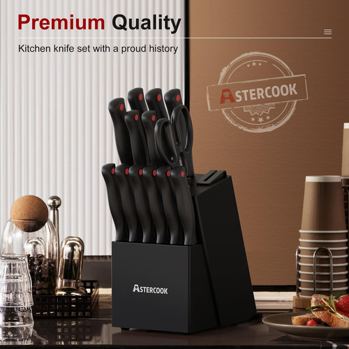 Astercook Juego De Cuchillos Juego De 15 Cuchillos De Cocina
